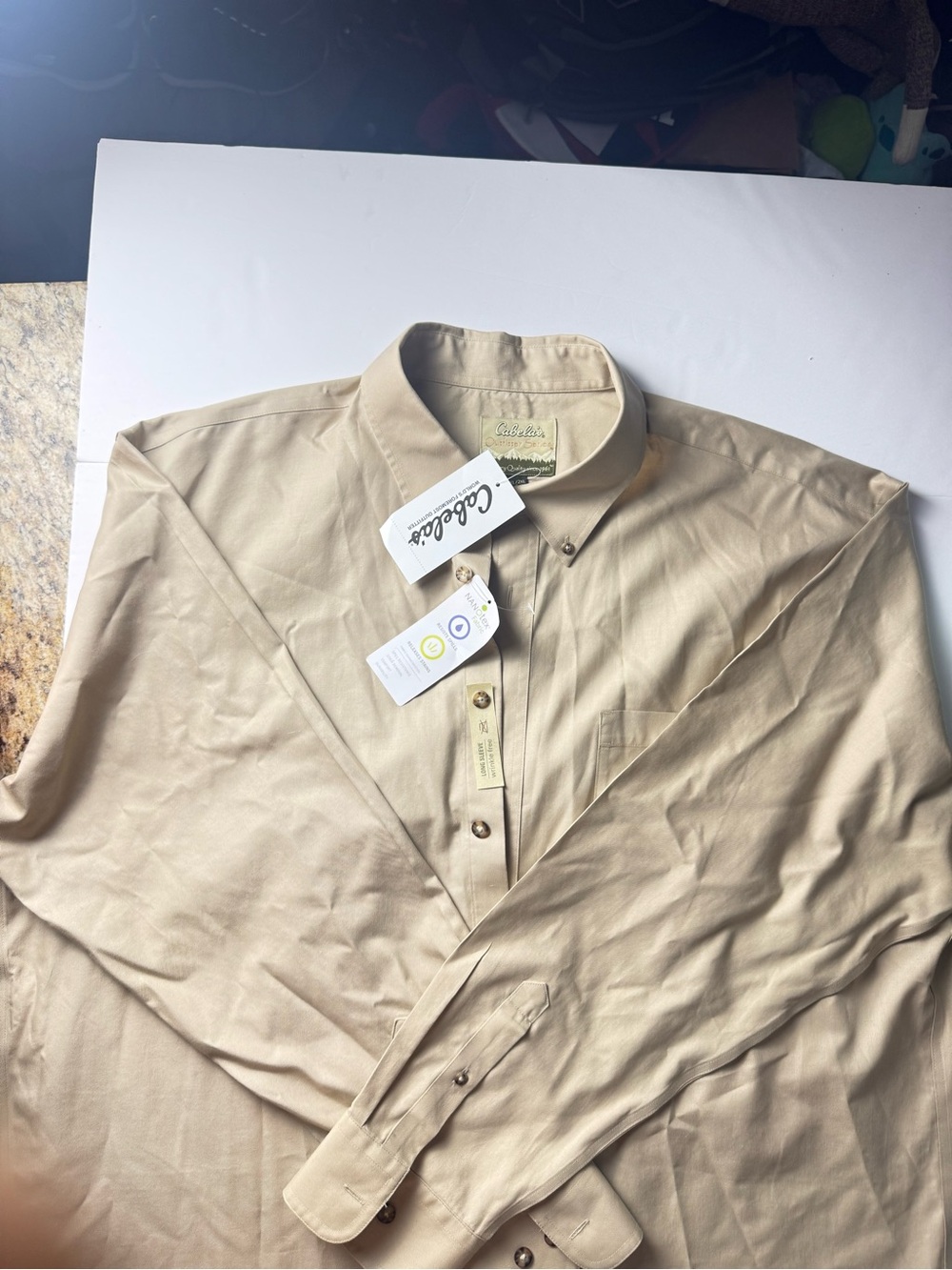 Cabela's Men's Button-Down Dress Shirt - Beige